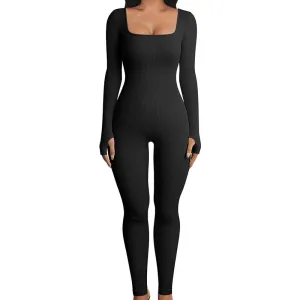 Sculpting Long Sleeve Shapewear Jumpsuit for Ultimate Hip Lift
