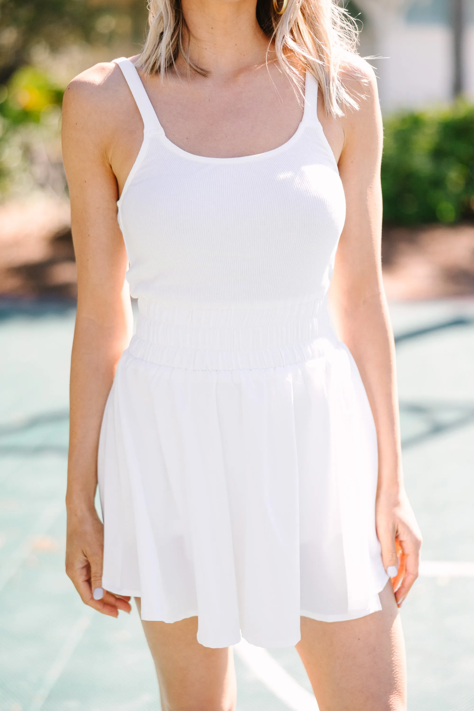 See You On The Court White Tennis Dress