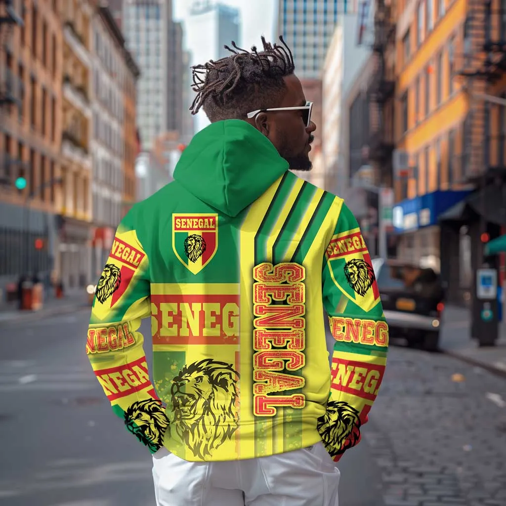 Senegal Soccer Zip Hoodie Lions of Teranga Football - Road To Champion DT03