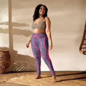 Shadows Gray On Pink Yoga Leggings