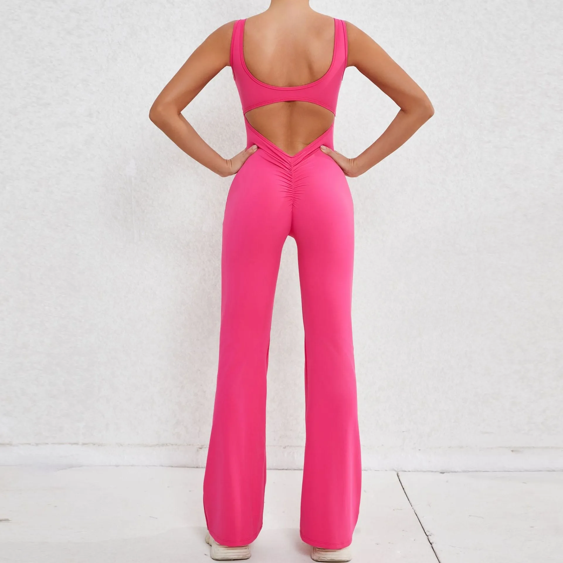 Simple Style Solid Color Nylon Cotton Blend Tracksuit Jumpsuits