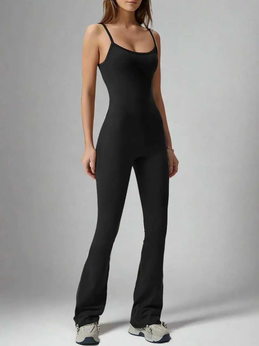 Sleeveless Hollow Out Sporty Jumpsuit