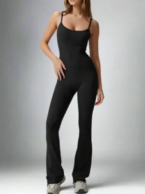 Sleeveless Hollow Out Sporty Jumpsuit
