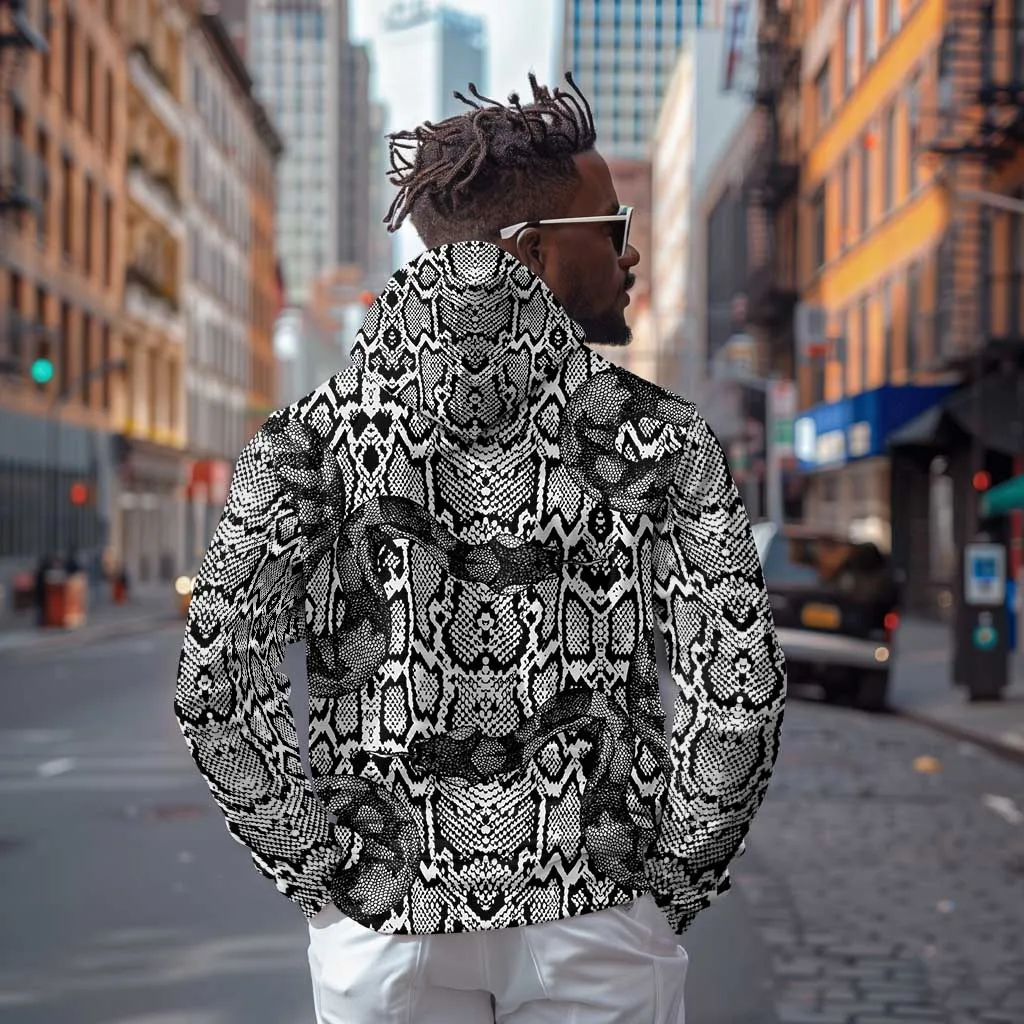 Snake African Skin Animals Pattern Zip Hoodie LT15