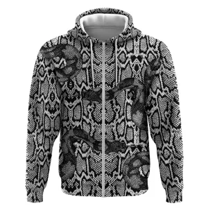 Snake African Skin Animals Pattern Zip Hoodie LT15