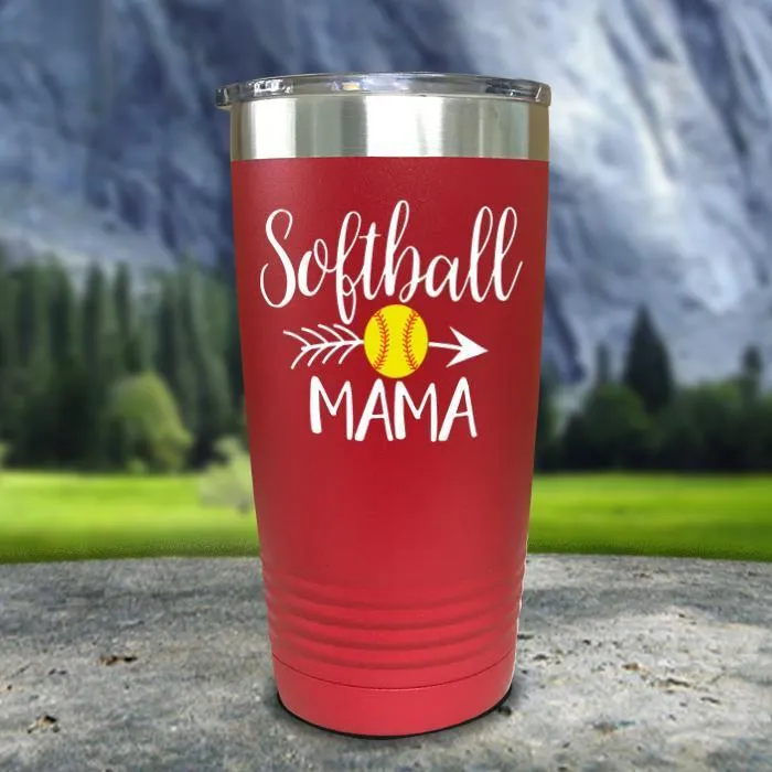 Softball Mama Color Printed Tumblers