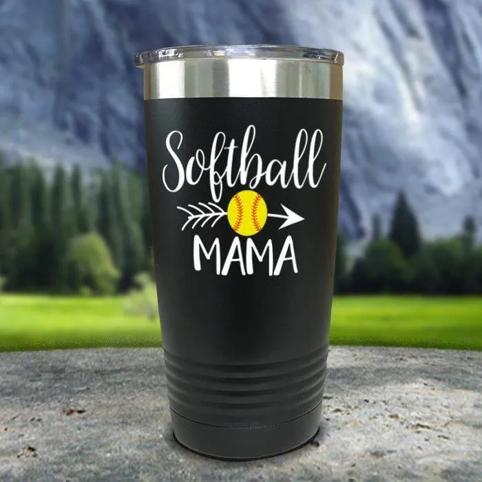 Softball Mama Color Printed Tumblers