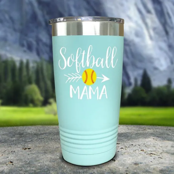 Softball Mama Color Printed Tumblers