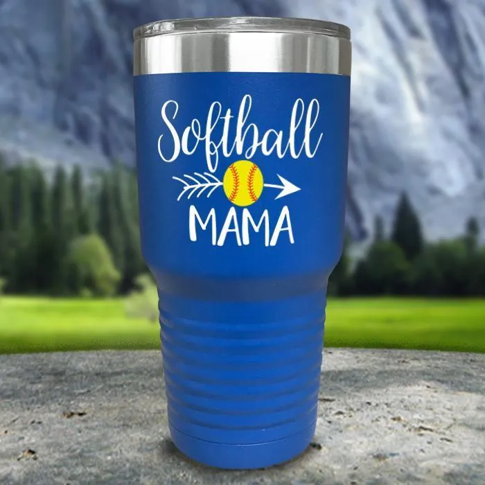 Softball Mama Color Printed Tumblers