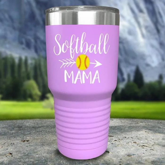 Softball Mama Color Printed Tumblers