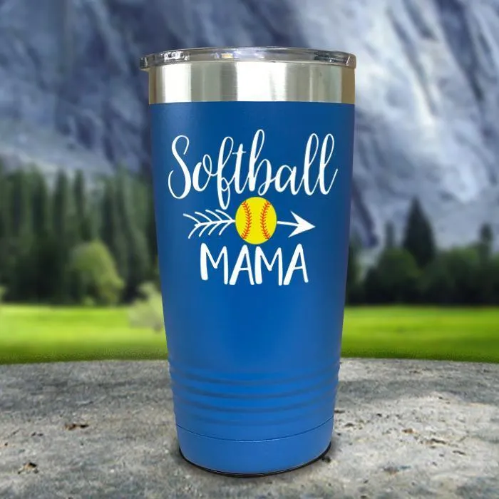Softball Mama Color Printed Tumblers