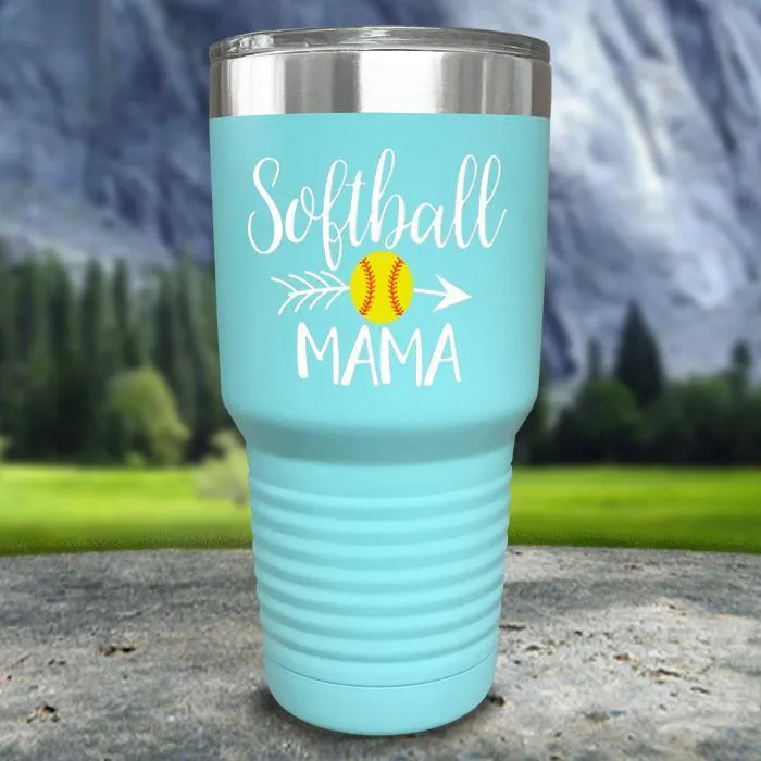 Softball Mama Color Printed Tumblers