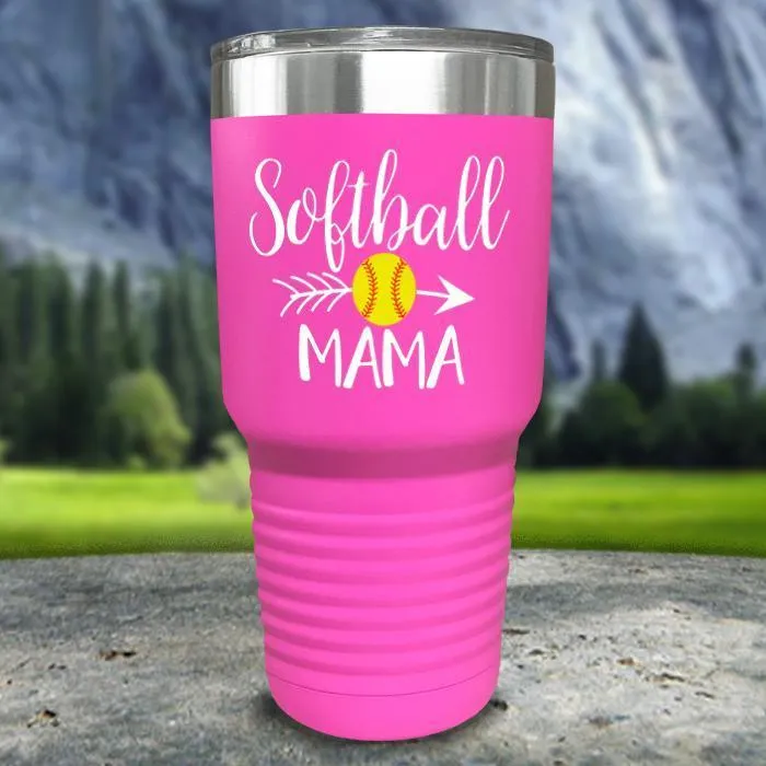 Softball Mama Color Printed Tumblers
