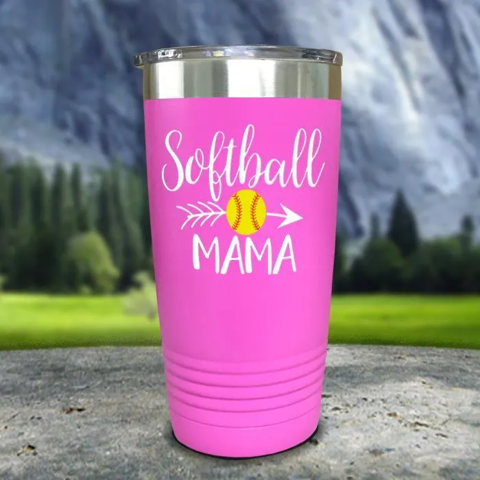 Softball Mama Color Printed Tumblers