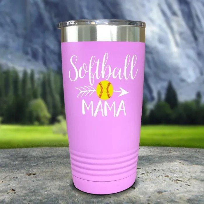 Softball Mama Color Printed Tumblers