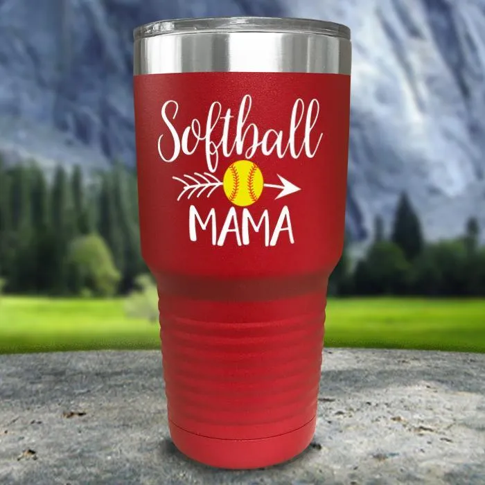 Softball Mama Color Printed Tumblers