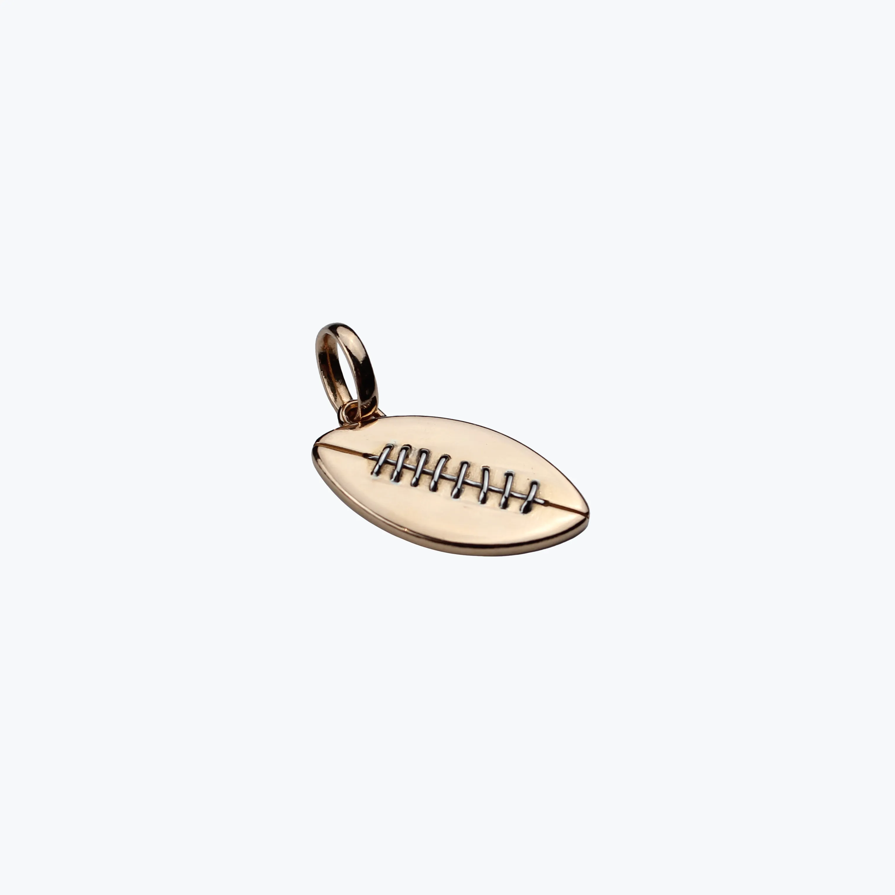 Sonoma Football Pendant in 22K Apricot Gold and 18K Alpine Gold