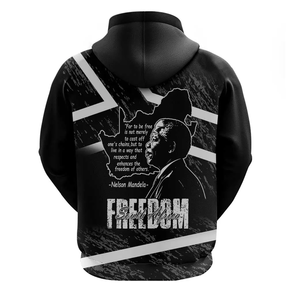 South Africa Freedom Day Zip Hoodie Nelson Mandela With Map LT14