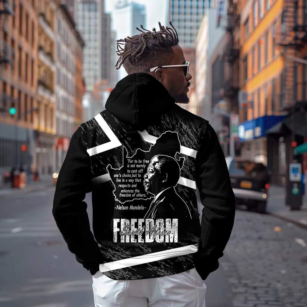 South Africa Freedom Day Zip Hoodie Nelson Mandela With Map LT14