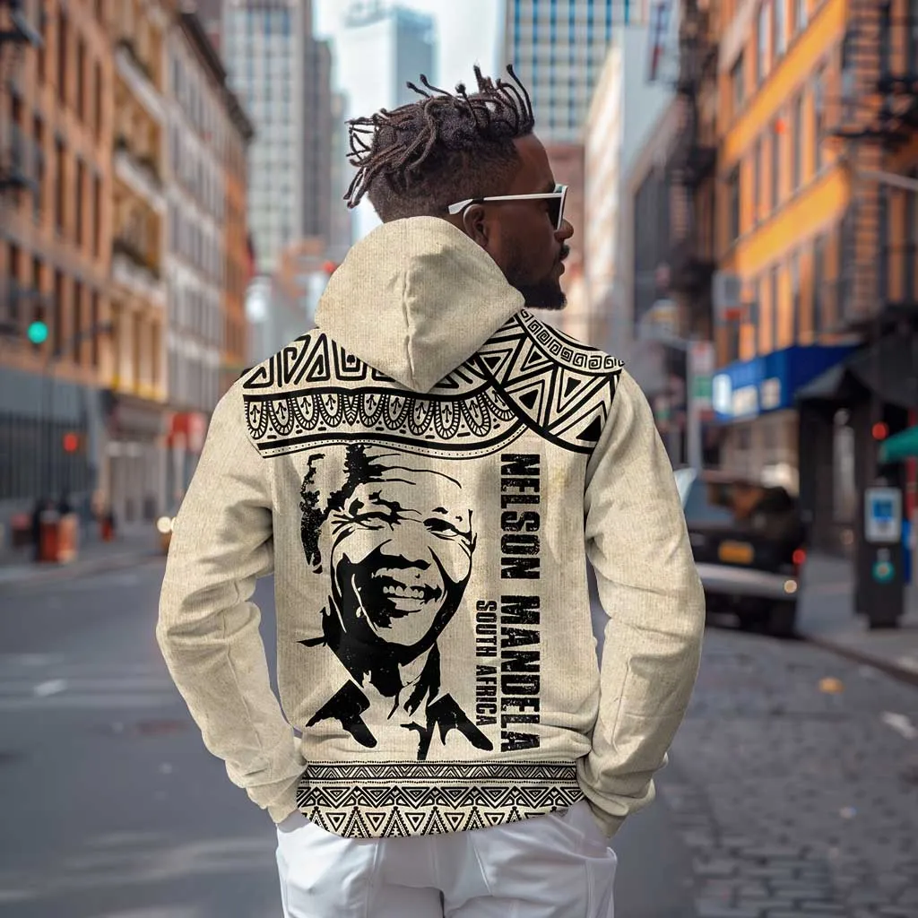 South Africa Nelson Mandela - Father Of Nation Zip Hoodie Vintage African Pattern LT14