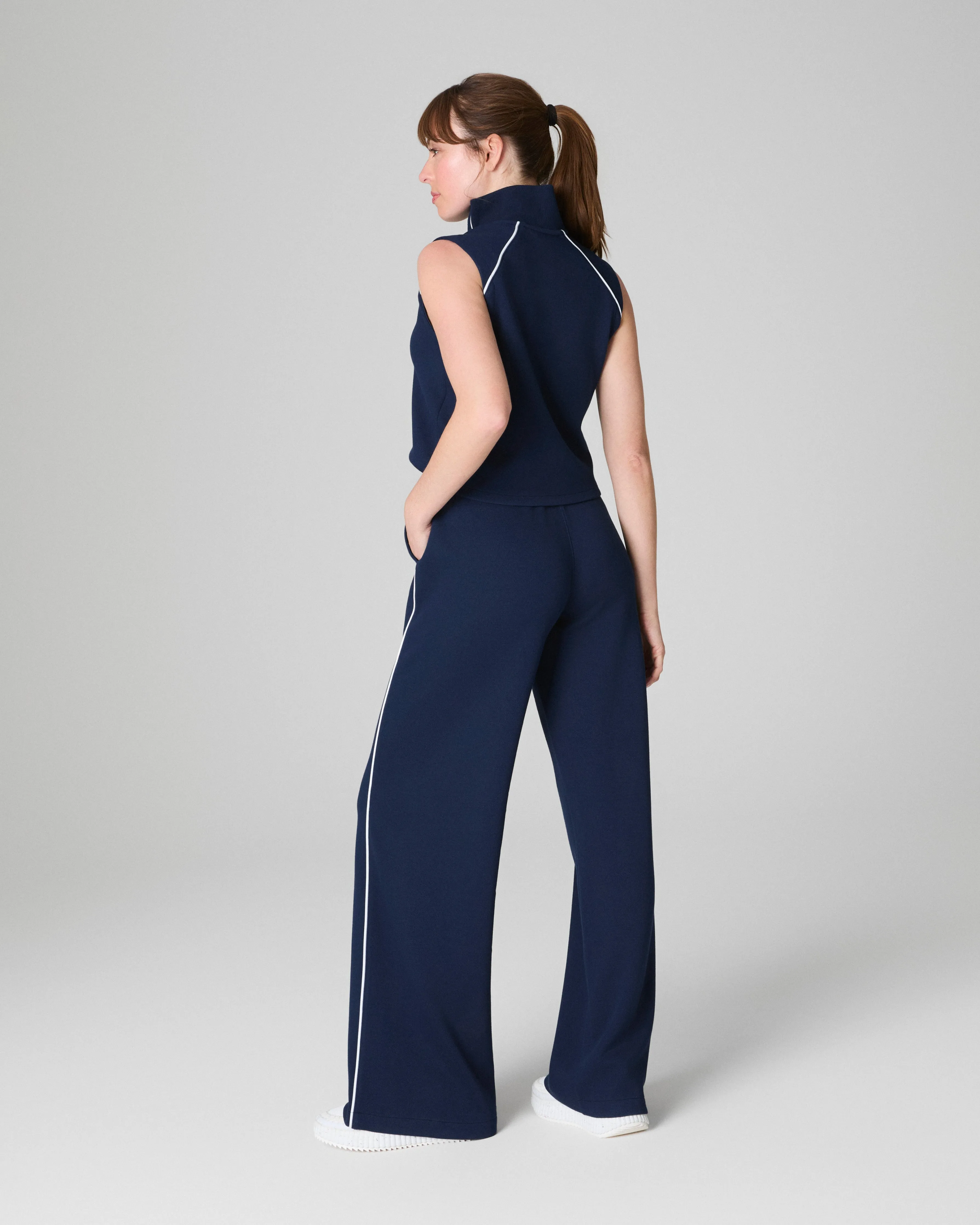SPANX® AirEssentials Pique Sleeveless Mockneck Jumpsuit