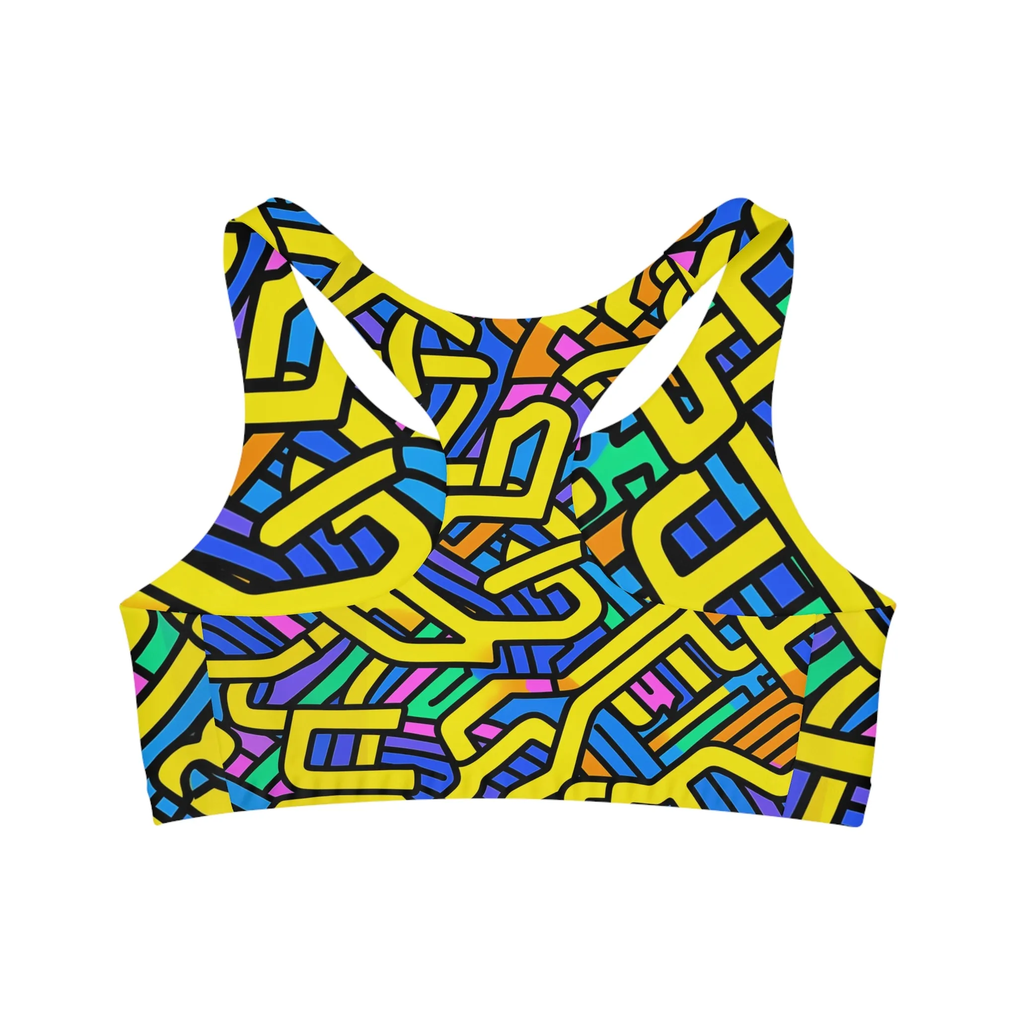 Sports Bra - Bouquet NewYork Stripes