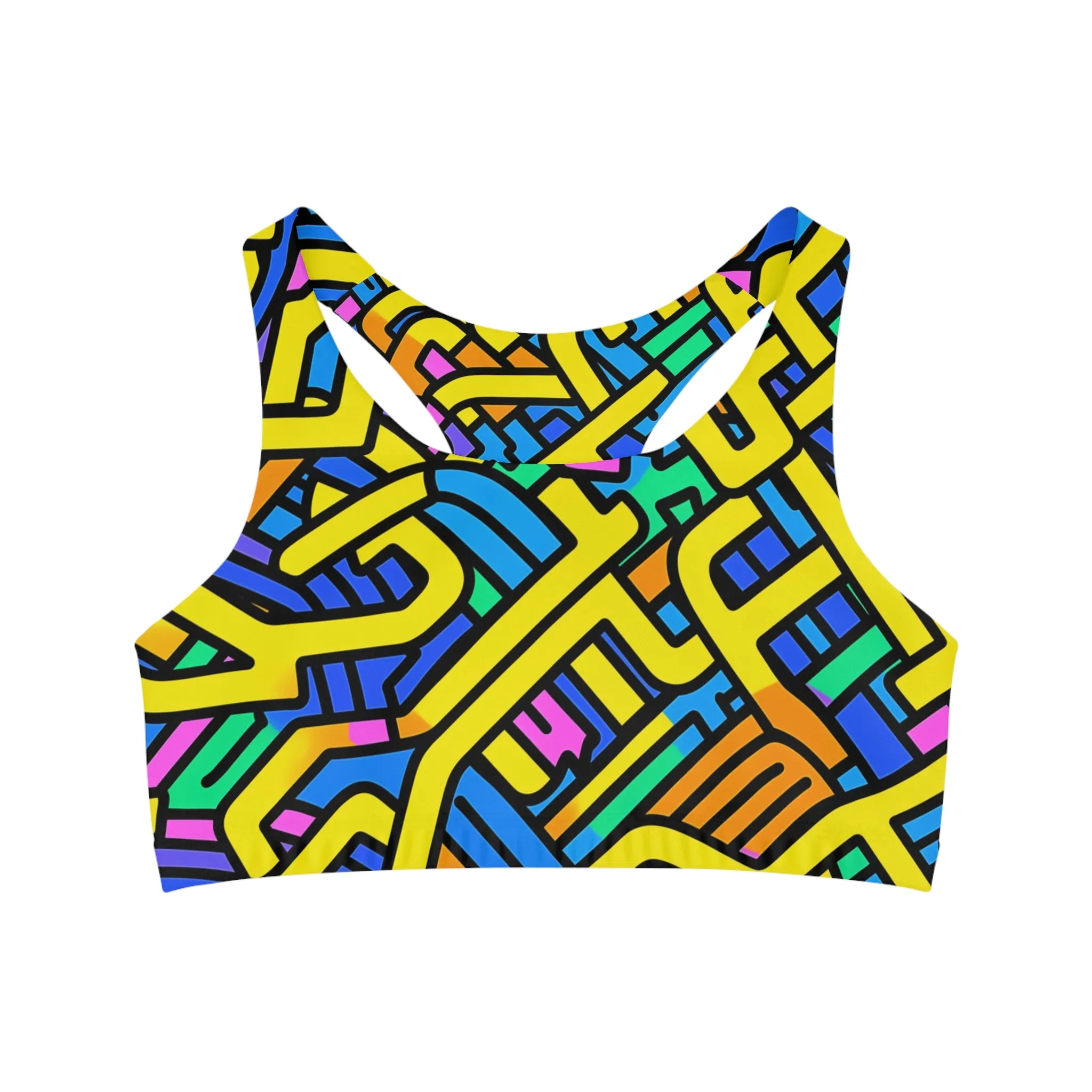 Sports Bra - Bouquet NewYork Stripes