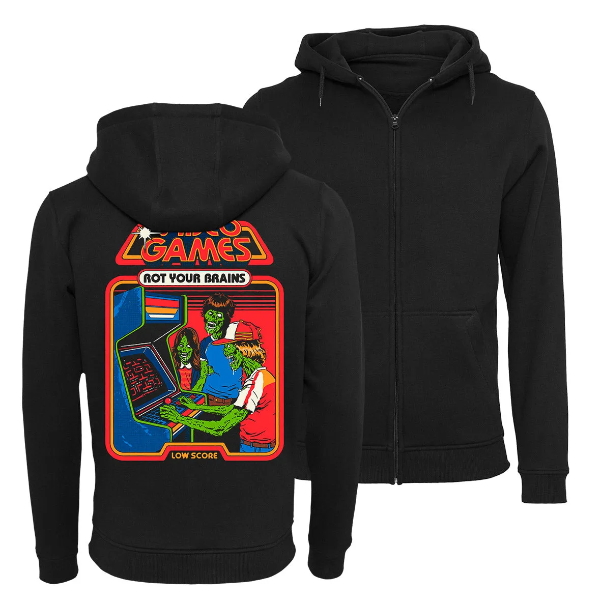 Steven Rhodes - Video Games root your brains - Zip-Hoodie