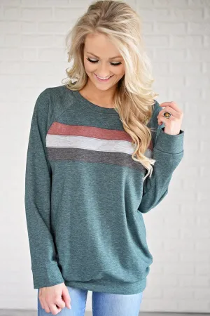 Stripes by the Fireside ~ Deep Teal