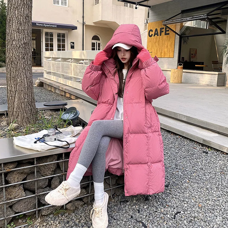 Stylish Full-Zip Women's Puffer Coat with Removable Hood and Padded Sleeves