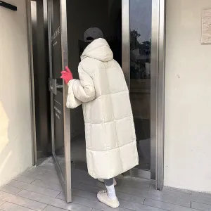 Stylish Full-Zip Women's Puffer Coat with Removable Hood and Padded Sleeves