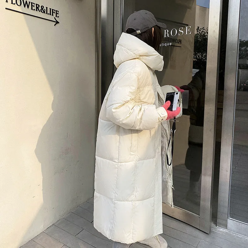 Stylish Full-Zip Women's Puffer Coat with Removable Hood and Padded Sleeves