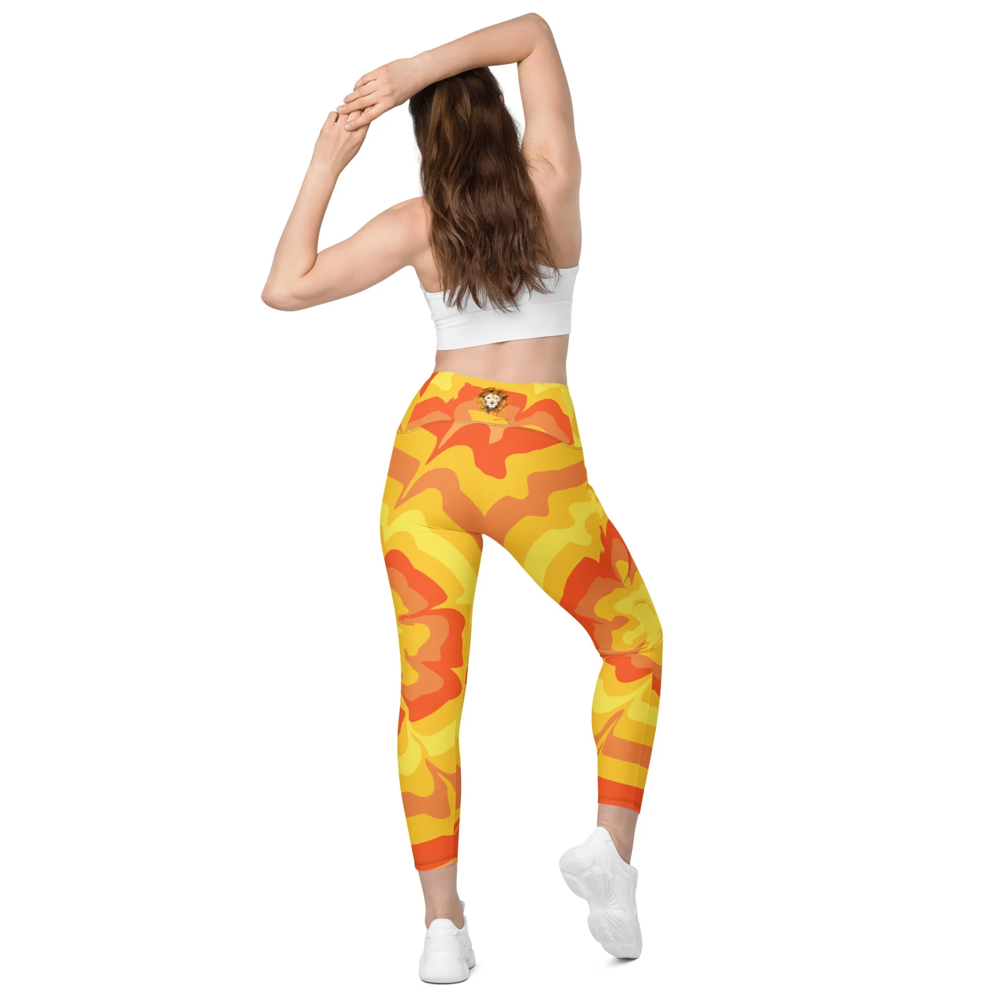 Sunny Flower Crossover Leggings