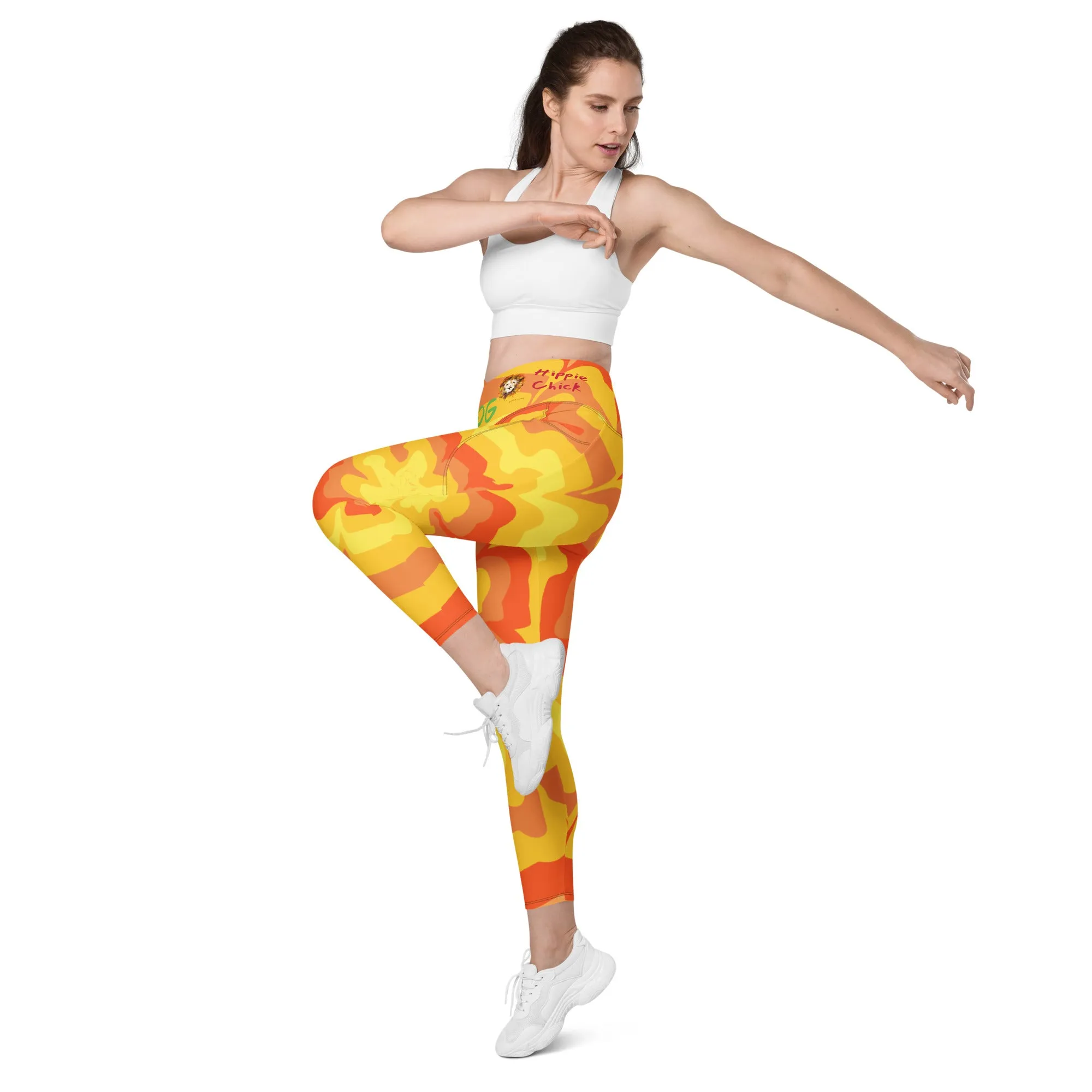 Sunny Flower Crossover Leggings