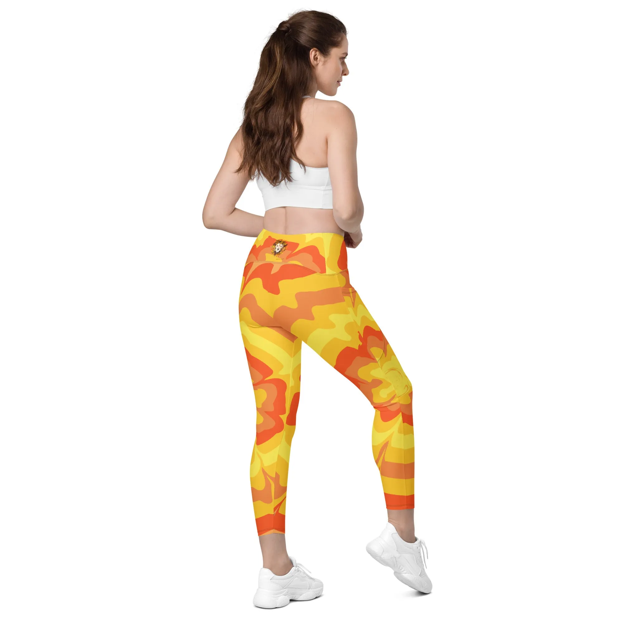Sunny Flower Crossover Leggings