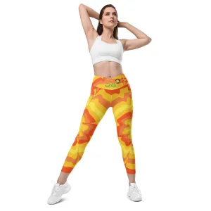 Sunny Flower Crossover Leggings