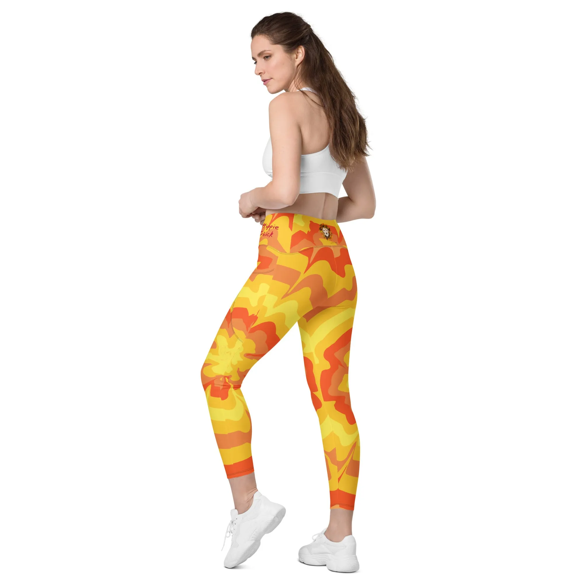 Sunny Flower Crossover Leggings