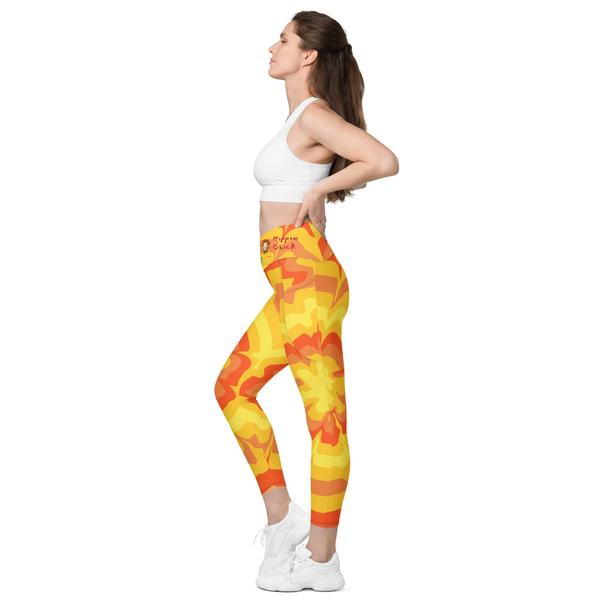 Sunny Flower Crossover Leggings