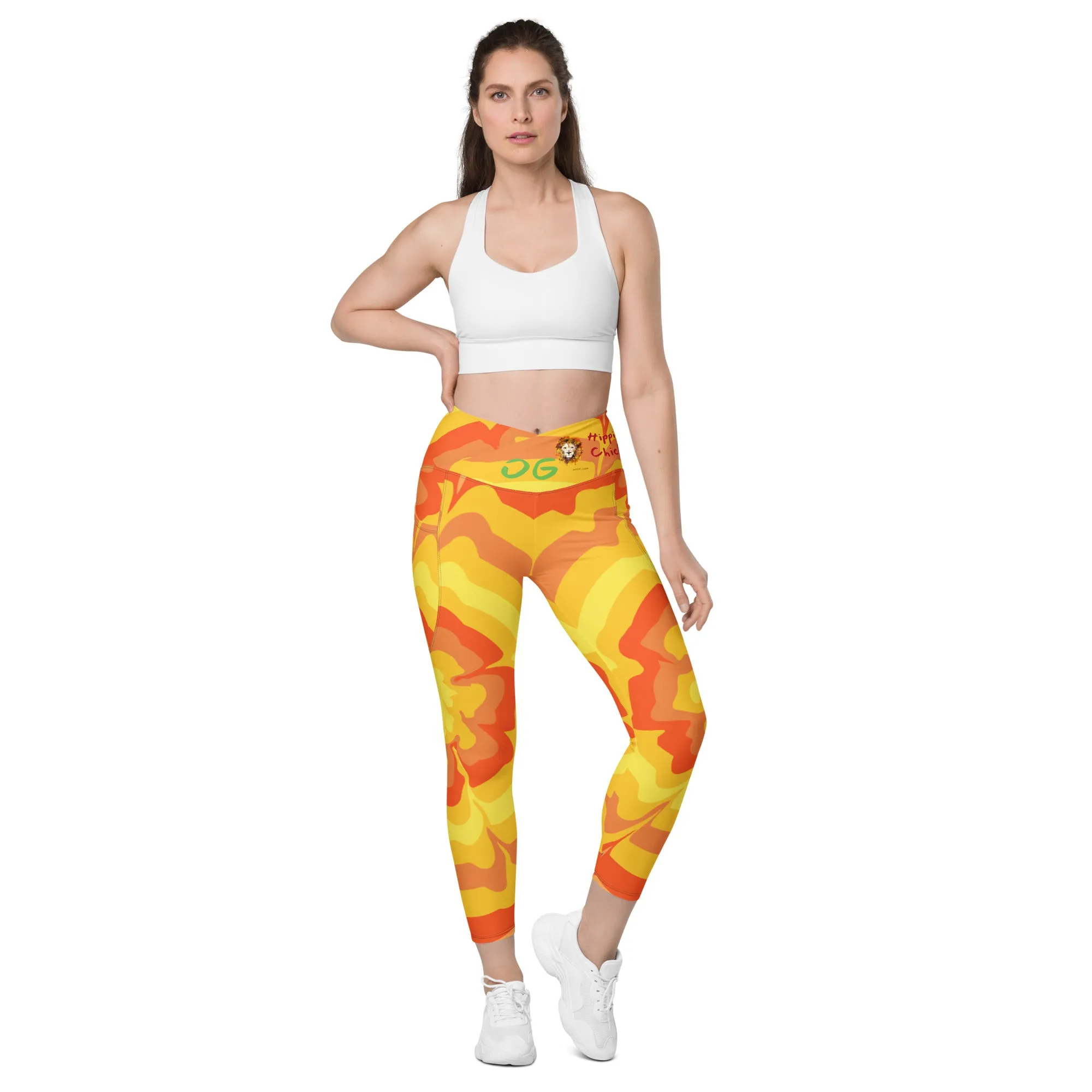 Sunny Flower Crossover Leggings