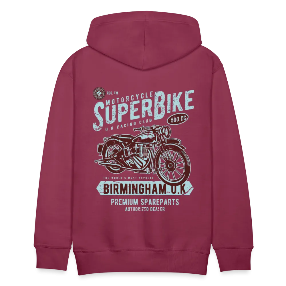 Super Bike Motorcycle Hoodie - Black Fleece Zip-Up