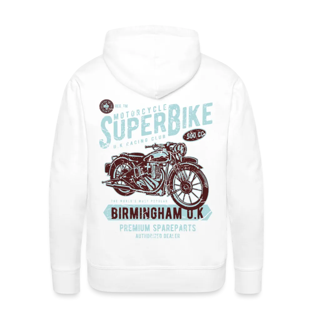 Super Bike Motorcycle Hoodie - Black Fleece Zip-Up