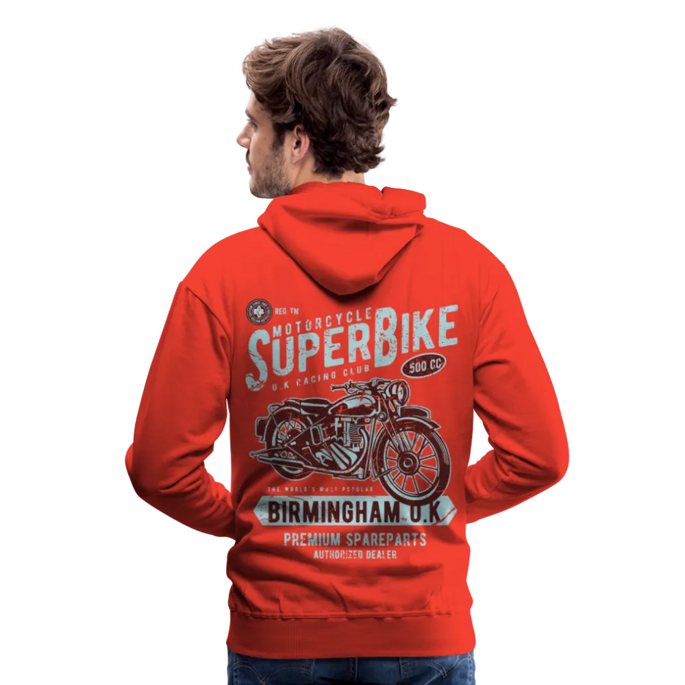 Super Bike Motorcycle Hoodie - Black Fleece Zip-Up