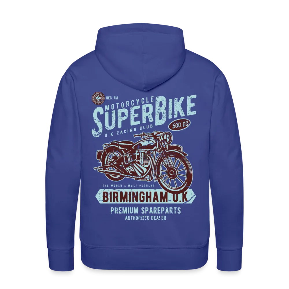 Super Bike Motorcycle Hoodie - Black Fleece Zip-Up