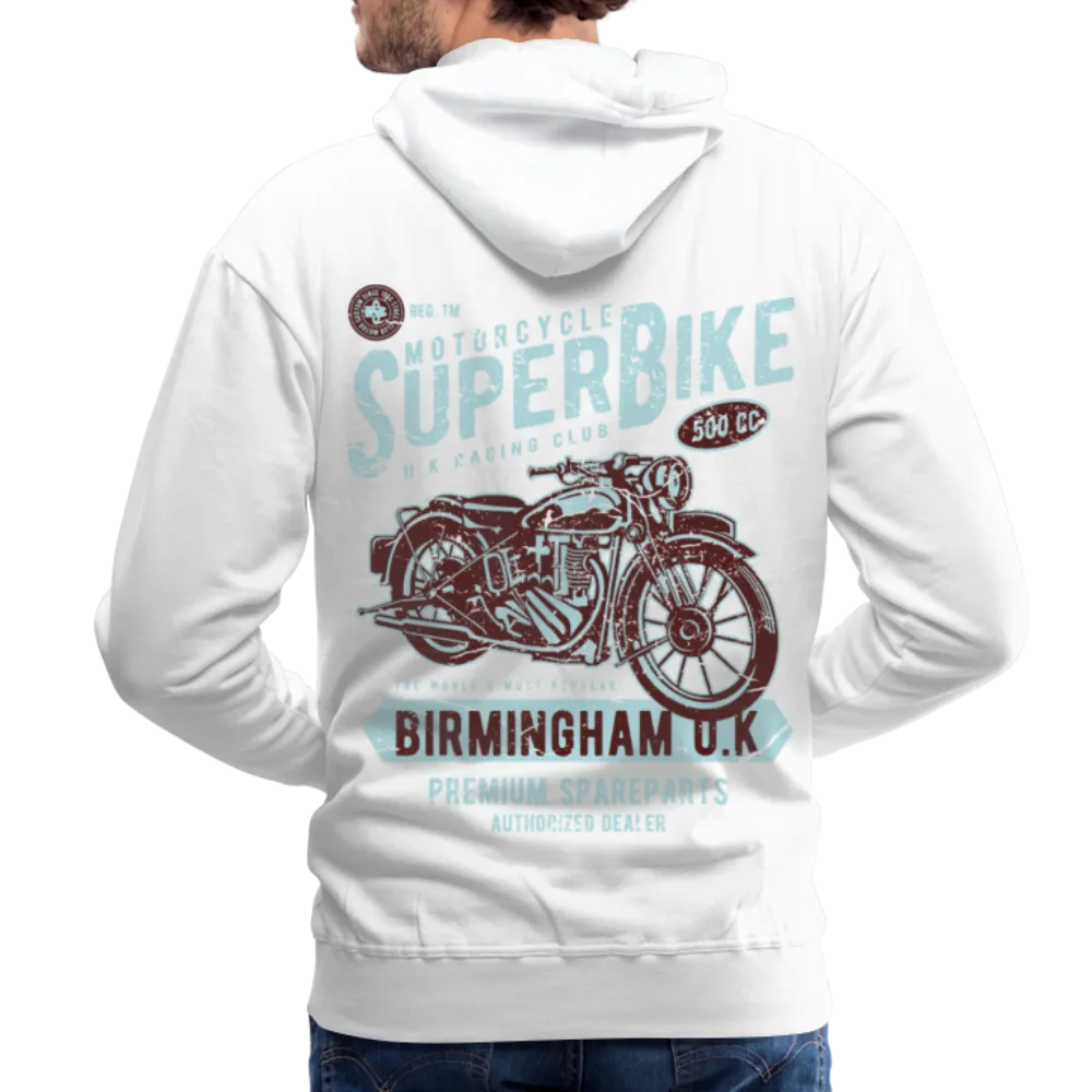 Super Bike Motorcycle Hoodie - Black Fleece Zip-Up