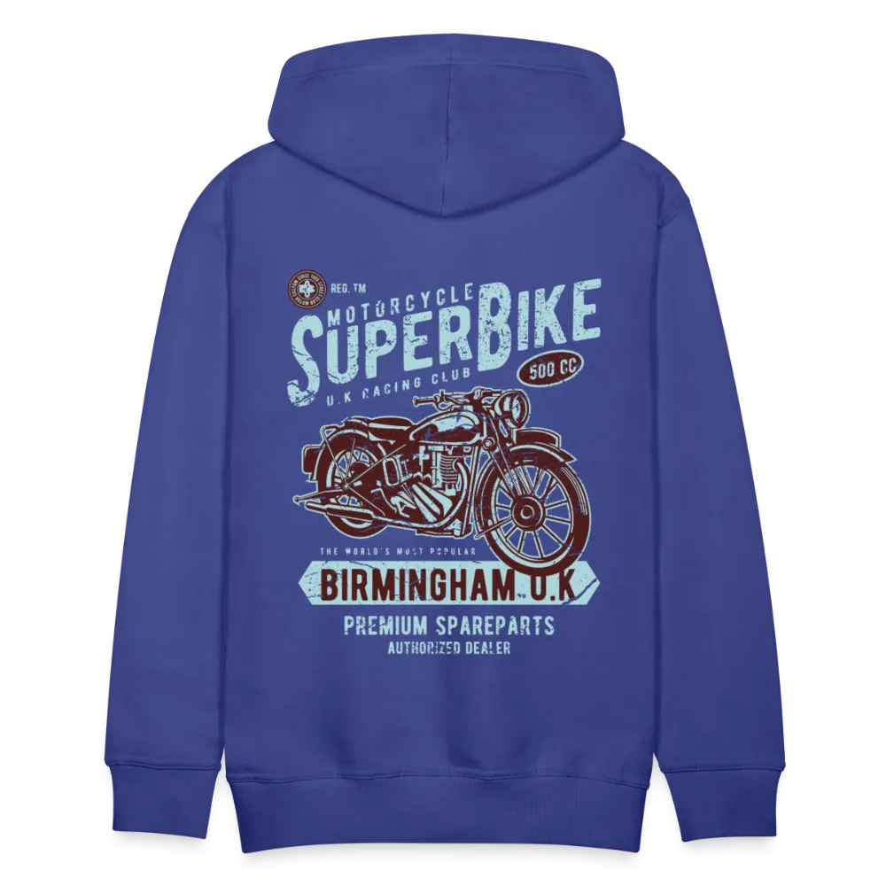 Super Bike Motorcycle Hoodie - Black Fleece Zip-Up