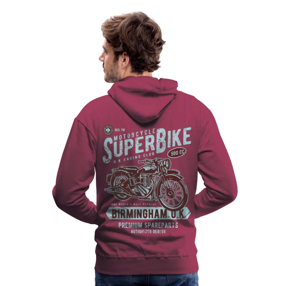 Super Bike Motorcycle Hoodie - Black Fleece Zip-Up