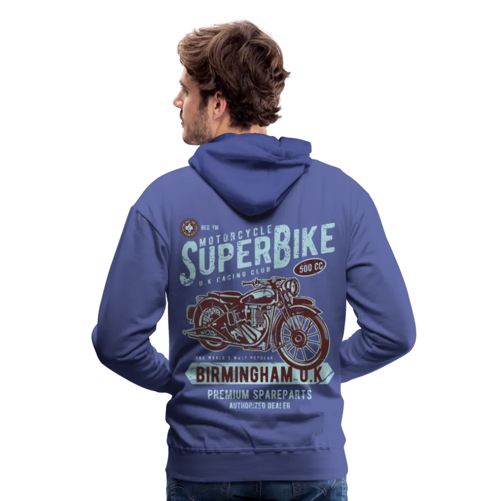 Super Bike Motorcycle Hoodie - Black Fleece Zip-Up