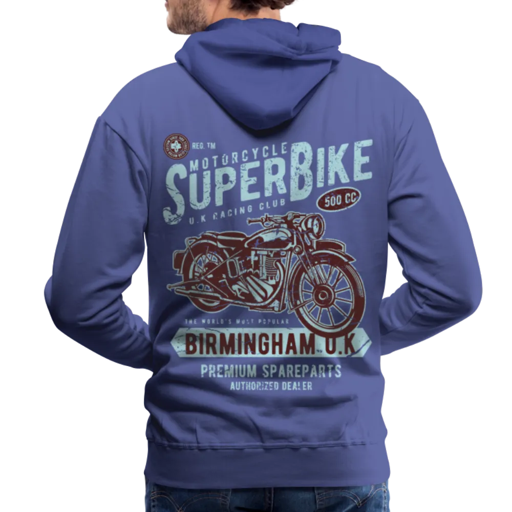 Super Bike Motorcycle Hoodie - Black Fleece Zip-Up