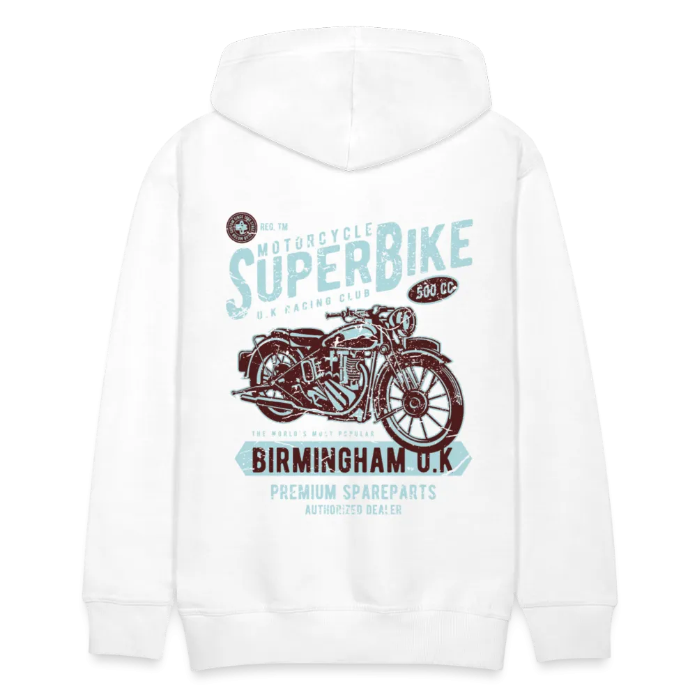 Super Bike Motorcycle Hoodie - Black Fleece Zip-Up