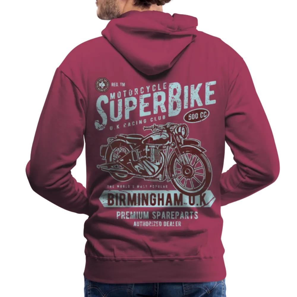 Super Bike Motorcycle Hoodie - Black Fleece Zip-Up